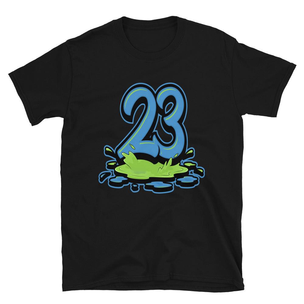 Number 23 Melting Shirt AJ 13 Retro Black University Blue photo