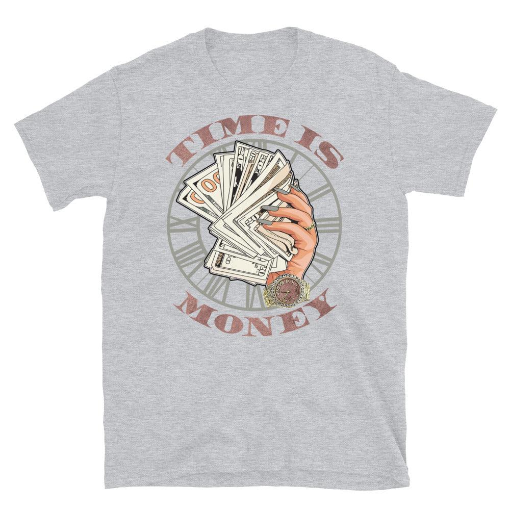 Light Gray Time Is Money Shirt AJ 1s Patina photo
