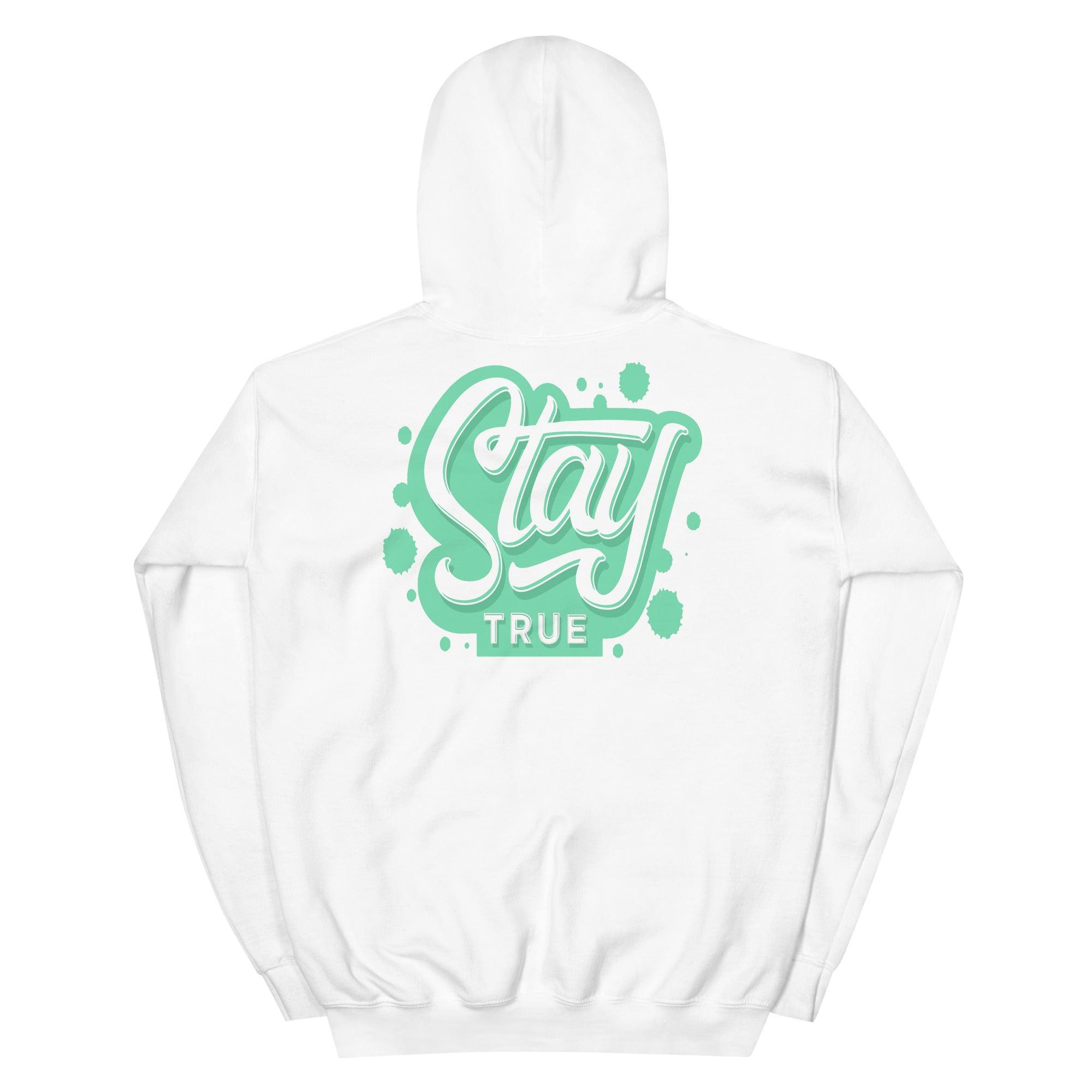 White Stay True Hoodie Nike Dunk Low Green Glow photo