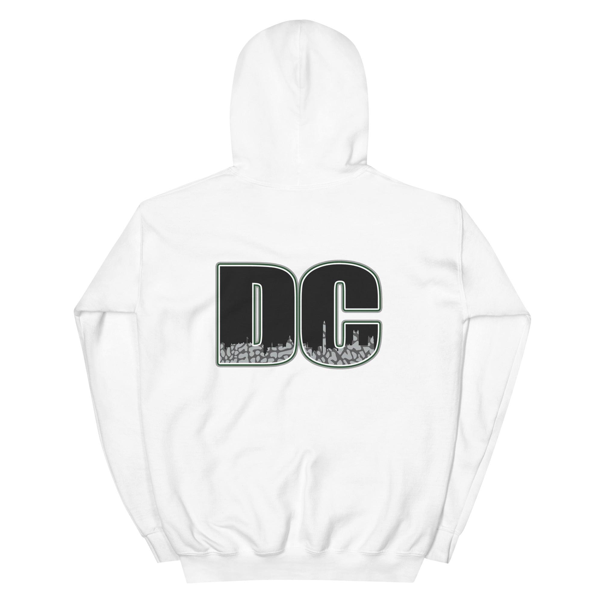 White DC Hoodie Jordan 3s Pine Green photo
