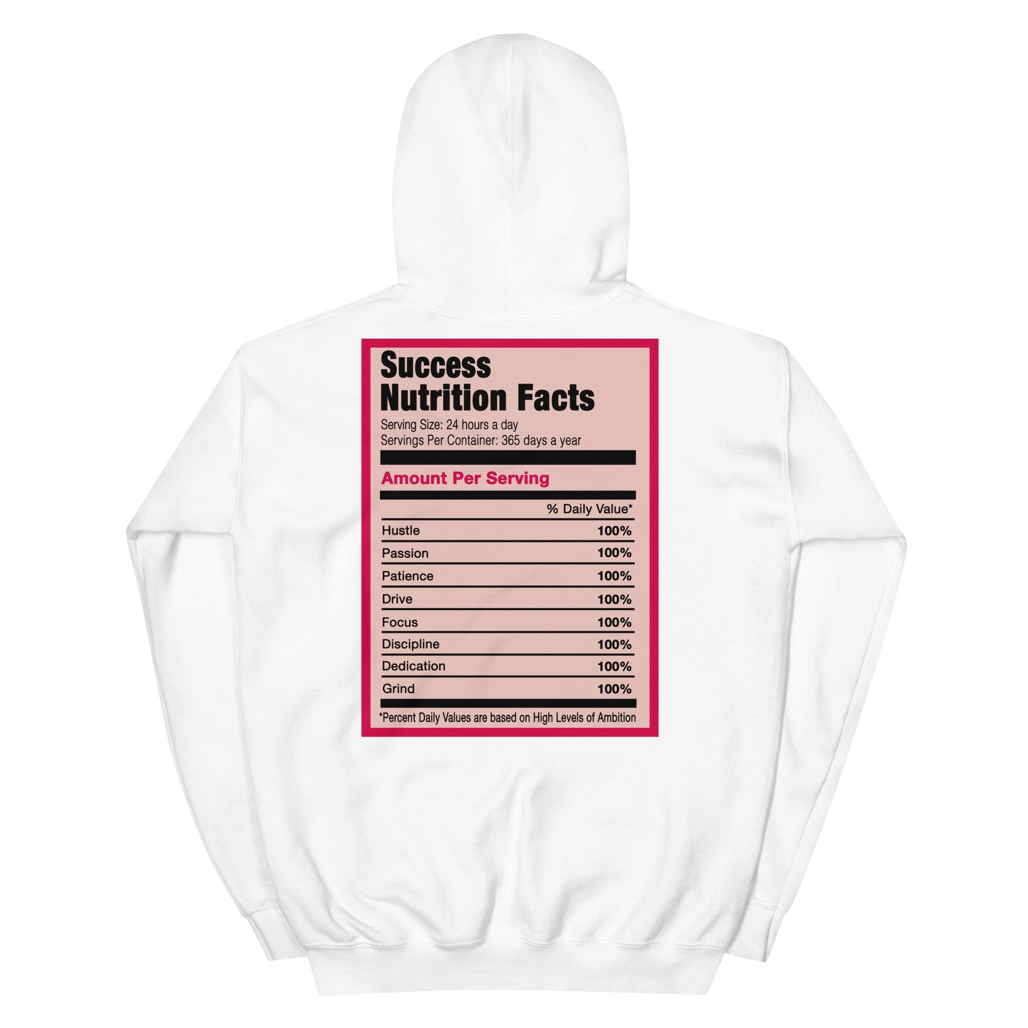 White Success Nutrition Facts Hoodie AJ 5 Arctic Orange photo